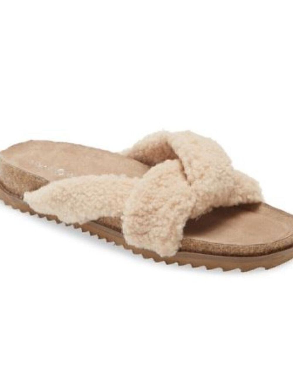 New Treasure & Bond Davina Faux Shearling Slides Size 8